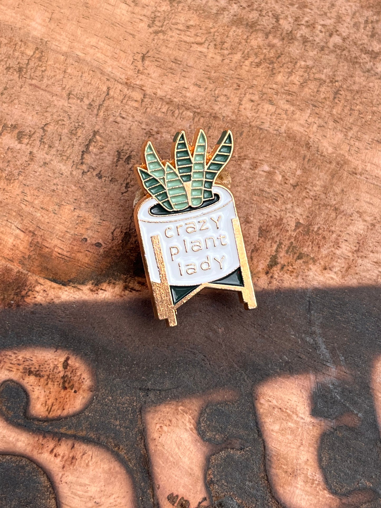 Crazy Plant Lady Enamel Pin 🤪