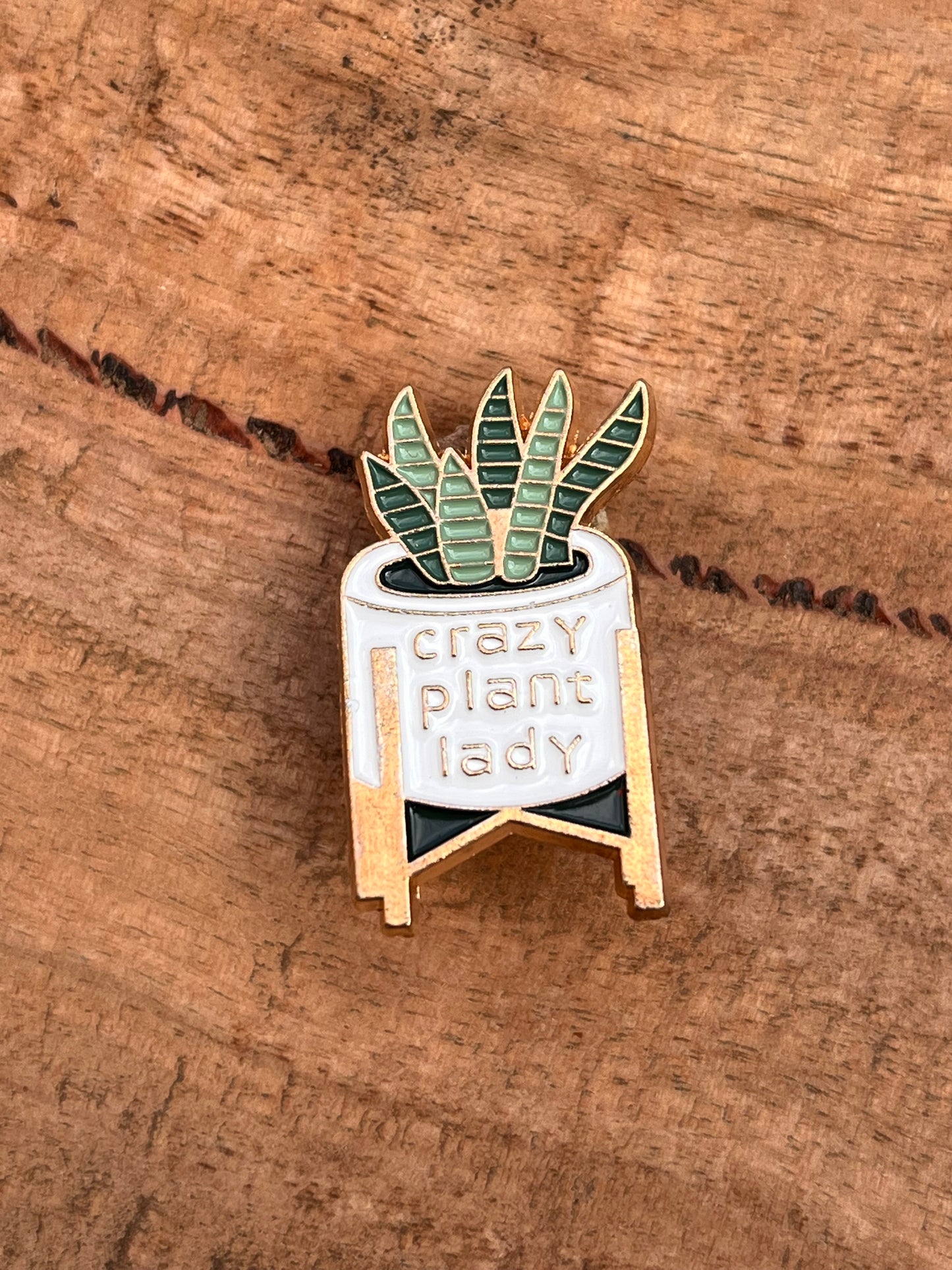 Crazy Plant Lady Enamel Pin 🤪